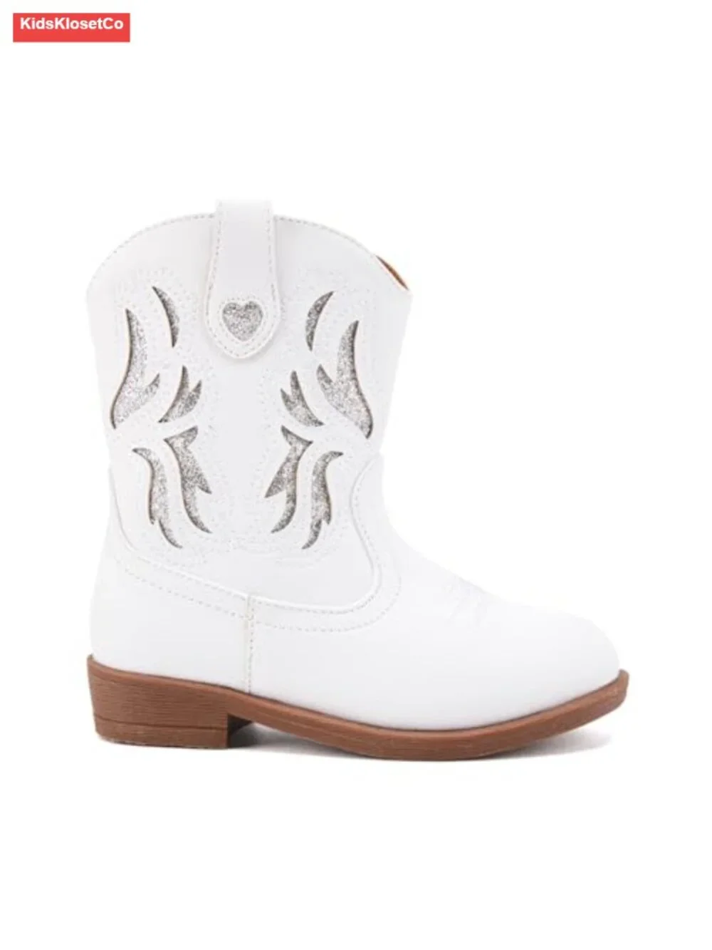 Toddler Girls Cowboy Boots Pointed Toe Western Mid Calf Side Zipper Riding Shoes
